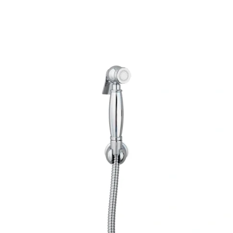 Vòi xịt gắn bồn cầu mạ chrome bằng đồng thau, kèm theo dây cấp dài 1.2m tiện lợi và có kiểu dáng mang phong cách cổ điển, sang trọng.